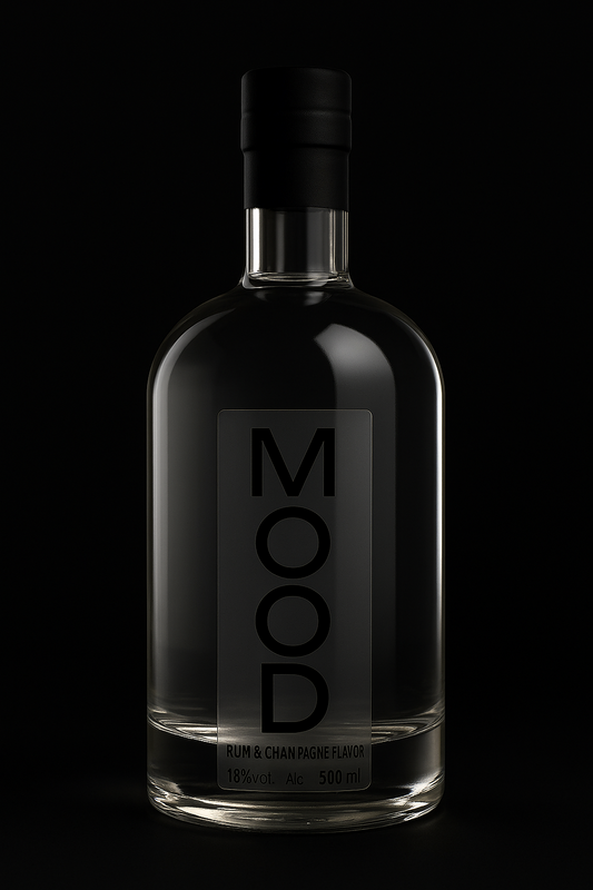Little Crystal Rum & Champagne flavor bottle, non-carbonated, chilled, elegant, 500 ml.